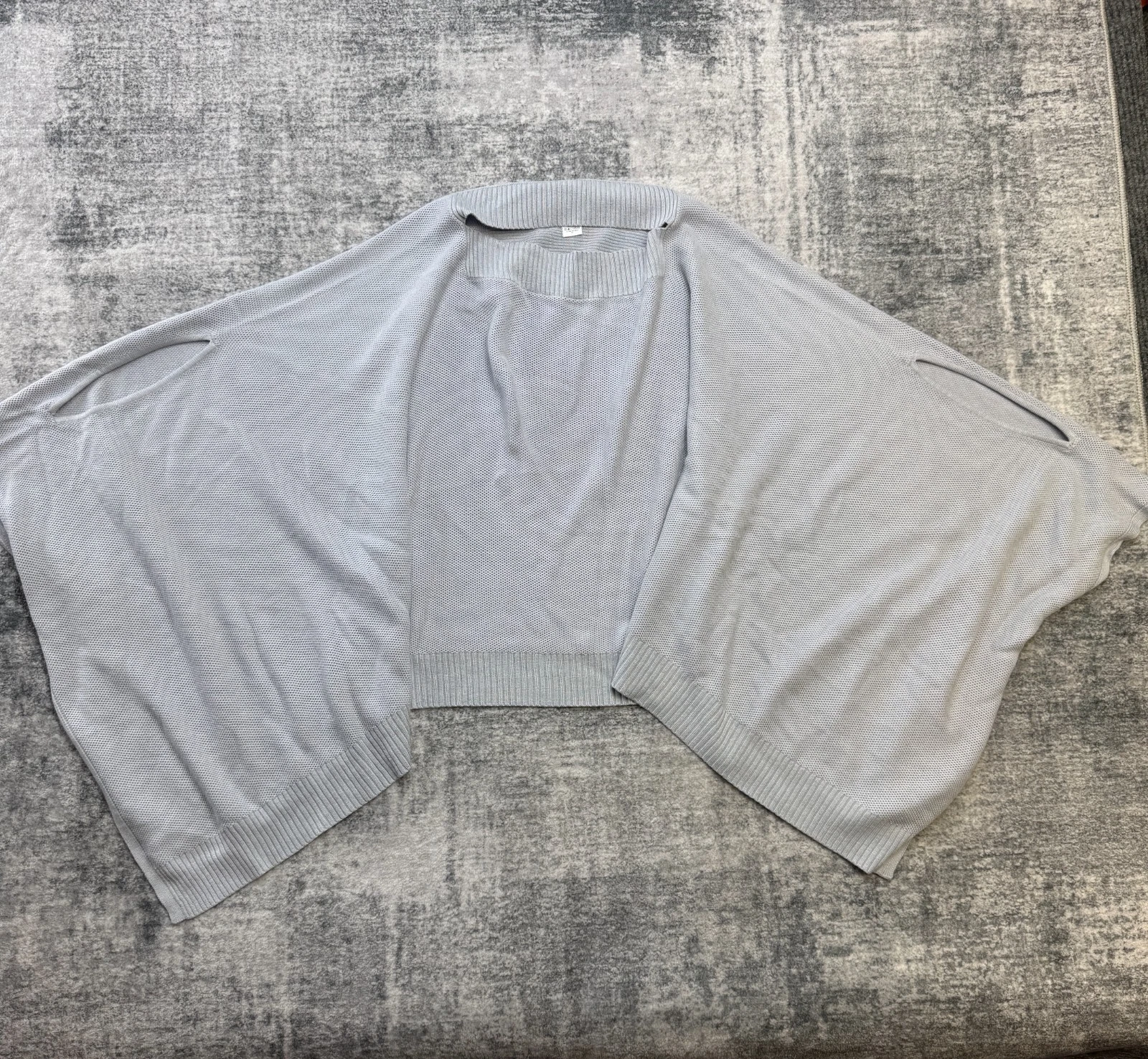 Lululemon Forward Flow Poncho Womens OS Light Blue Viscose Silk Cape Minimal