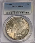 1885 O United States Morgan Silver Dollar PCGS MS 64 New Orleans Mint