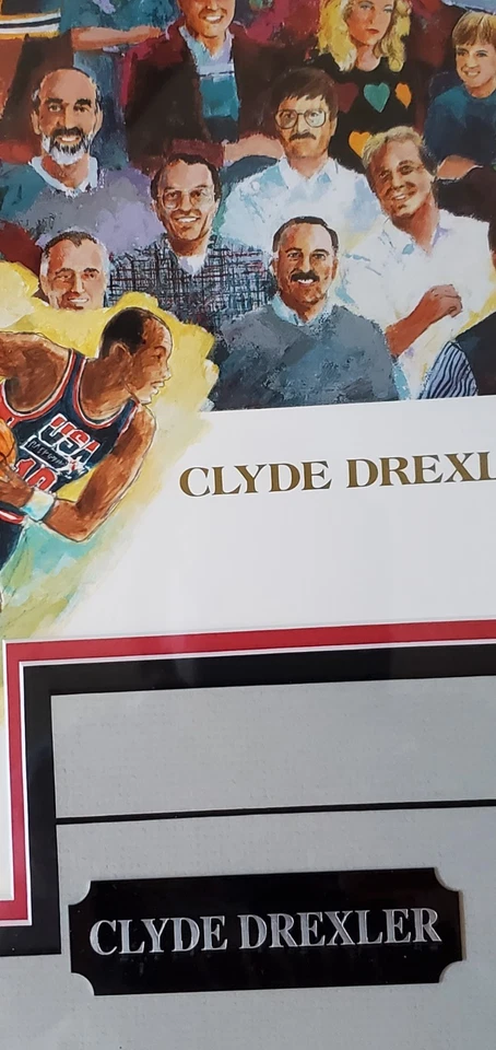 Clyde Drexler Signed Basketball Framed Lithograph AP 16/100 LE - Image 4 of 4