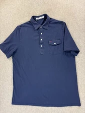 Criquet PLAYERS Short Sleeve Pocket Polo Shirt (Men's XL) Blue