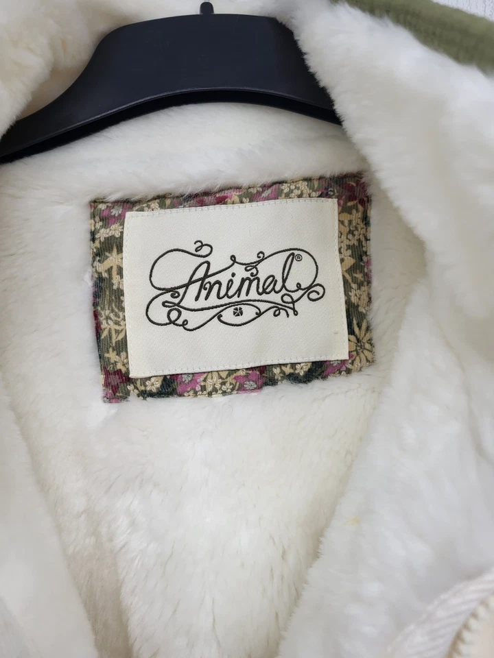 Jersey polar forrado de piel sintética grueso animal 1/4 cremallera cuello talla M. PWM Foto 4 de 4