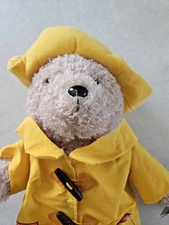 2010 Vintage Paddington Bear  Jacket & Hat Wear Stuffed Plush Teddy Bear 18"Tall