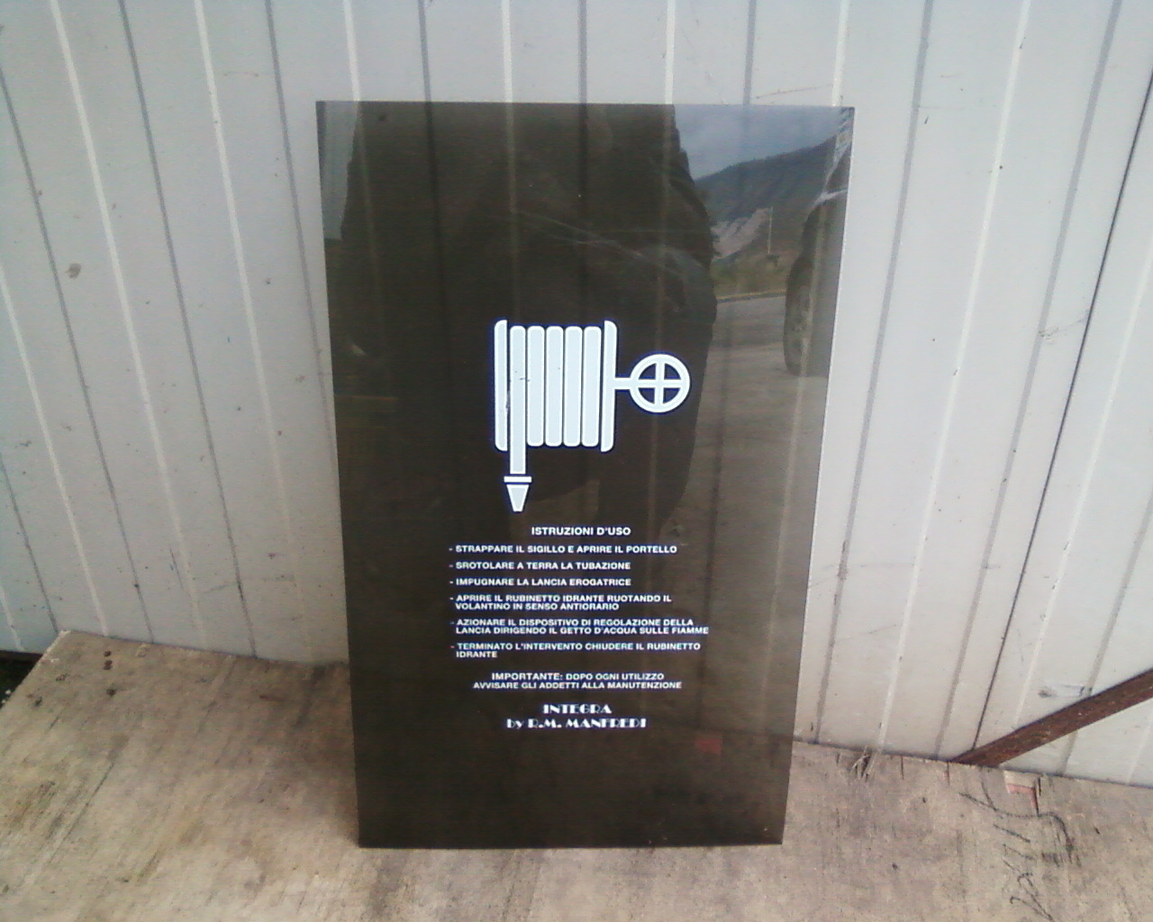 LASTRA ANTINCENDIO PER CASSETTA ESTERNA UNI 70 RIGEF 422X570