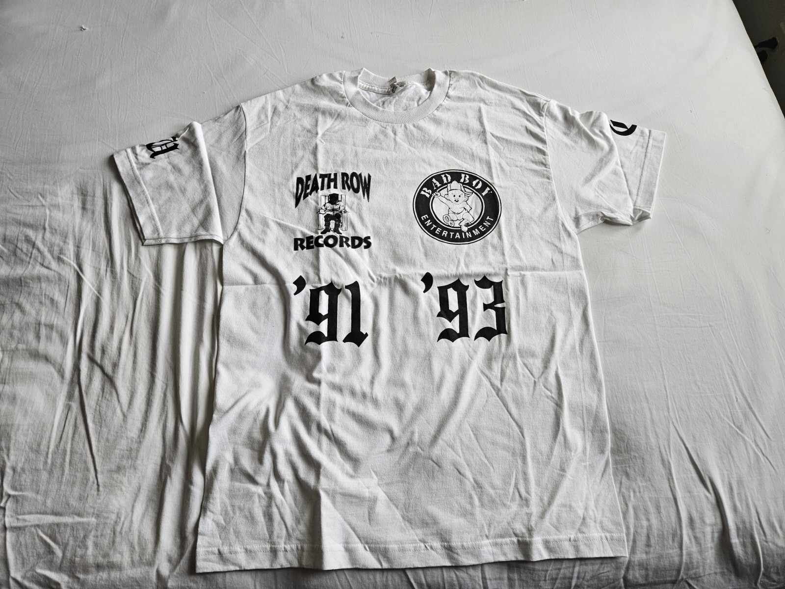 FILA Maglietta bianca DBruze Bad Boy vs braccio della morte taglia L