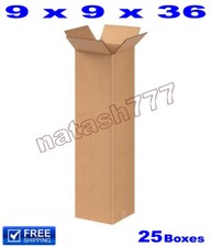 25 - 9x9x36 Cardboard Boxes 32-ECT Mailing Packing Shipping Corrugated Carton