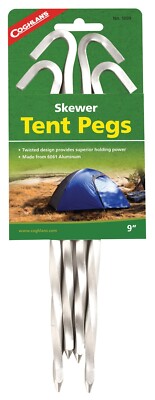 Coghlans pegs tent pegs aluminium twisted also single, very stable 23cm guc