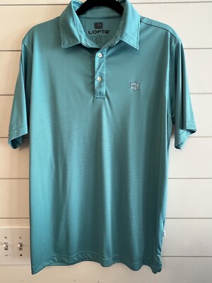 Loft8 Golf Polo Mens L8 Polo Sz Large EUC turquoise blue