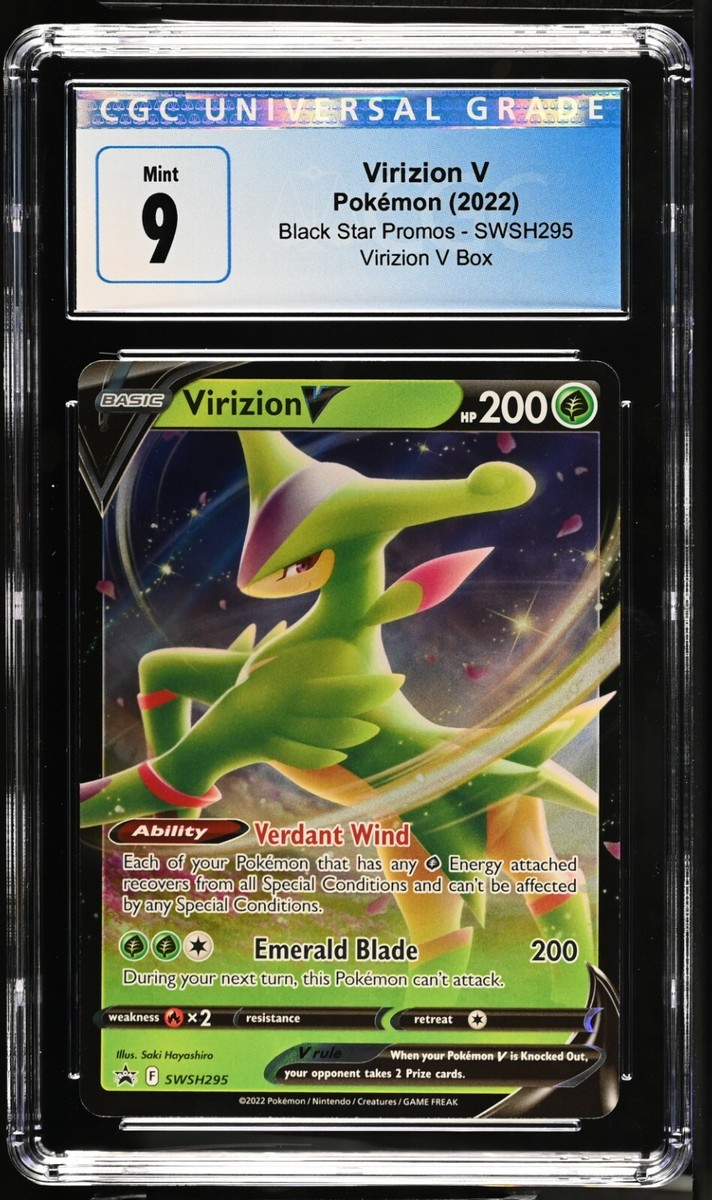 CGC Graded 9 Virizion V SWSH295 Black Star Promo Pokemon Card | eBay
