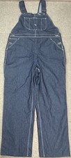 Sears Roebucks Wear Tuff Men's Vintage Blue Denim Bib Overalls Size 44x32
