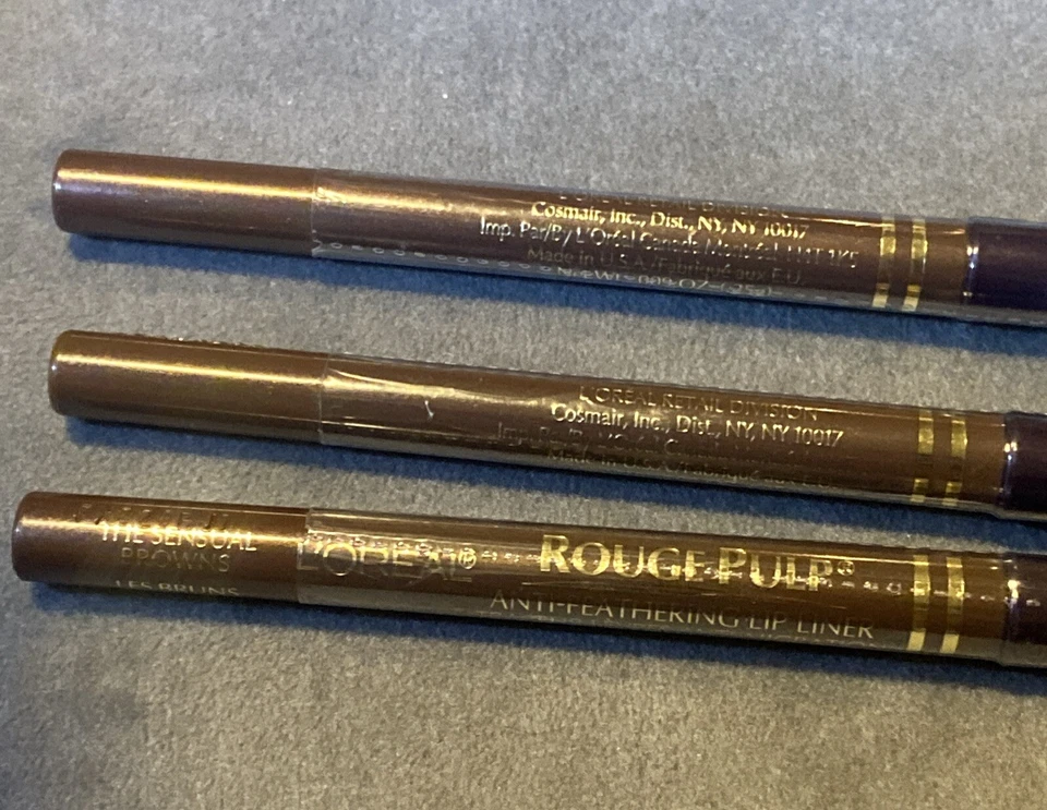 L'Oreal Rouge Pulp Anti-Feathering Lipliner SET OF 3 The Sensual Browns Loreal - Image 3 of 4