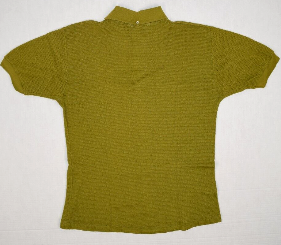 Penguin Shirt VTG 60s 70s Grand Slam Munsingwear Olive Mesh