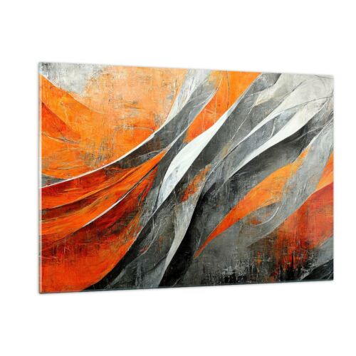 Glass Print 120x80cm Wall Art Picture Piece Abstraction Wave Large Decor Artwork