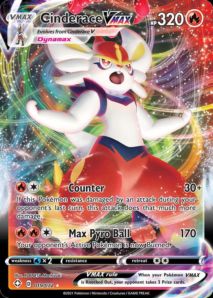 Pokemon Cinderace VMAX (19/73) Shining Fates NM HOLO