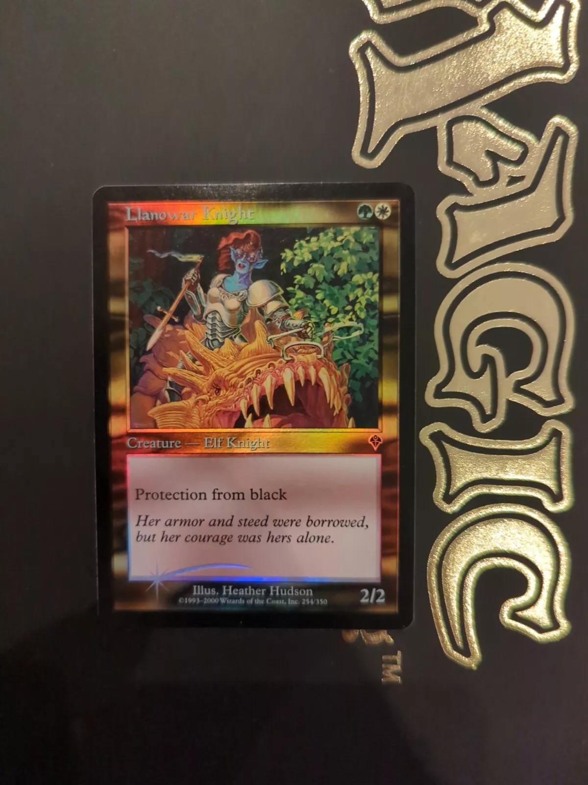 Llanowar Knight E: Invasion VO2000 Com NM Magic Foil 254/350 Card-
