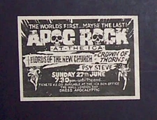 Lords Of The New Church Apoc Rock At The ICA London 1982 Sm Concert Ad Early Gig