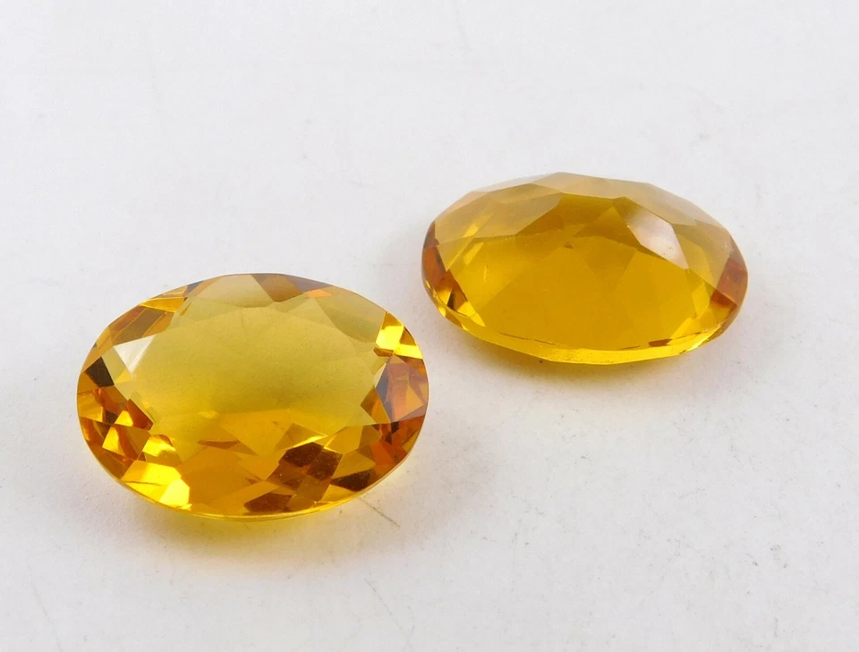 Citrine Oval Cut Lot Loose Lab Created Gemstone 13X18 MM For Jewelry Size P-558 - Image 4 of 4