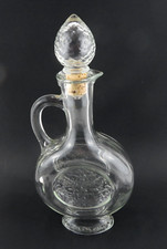 Vintage Avon Skin So Soft Bath Oil Glass Bottle w/ Stopper Handle Decanter 60s