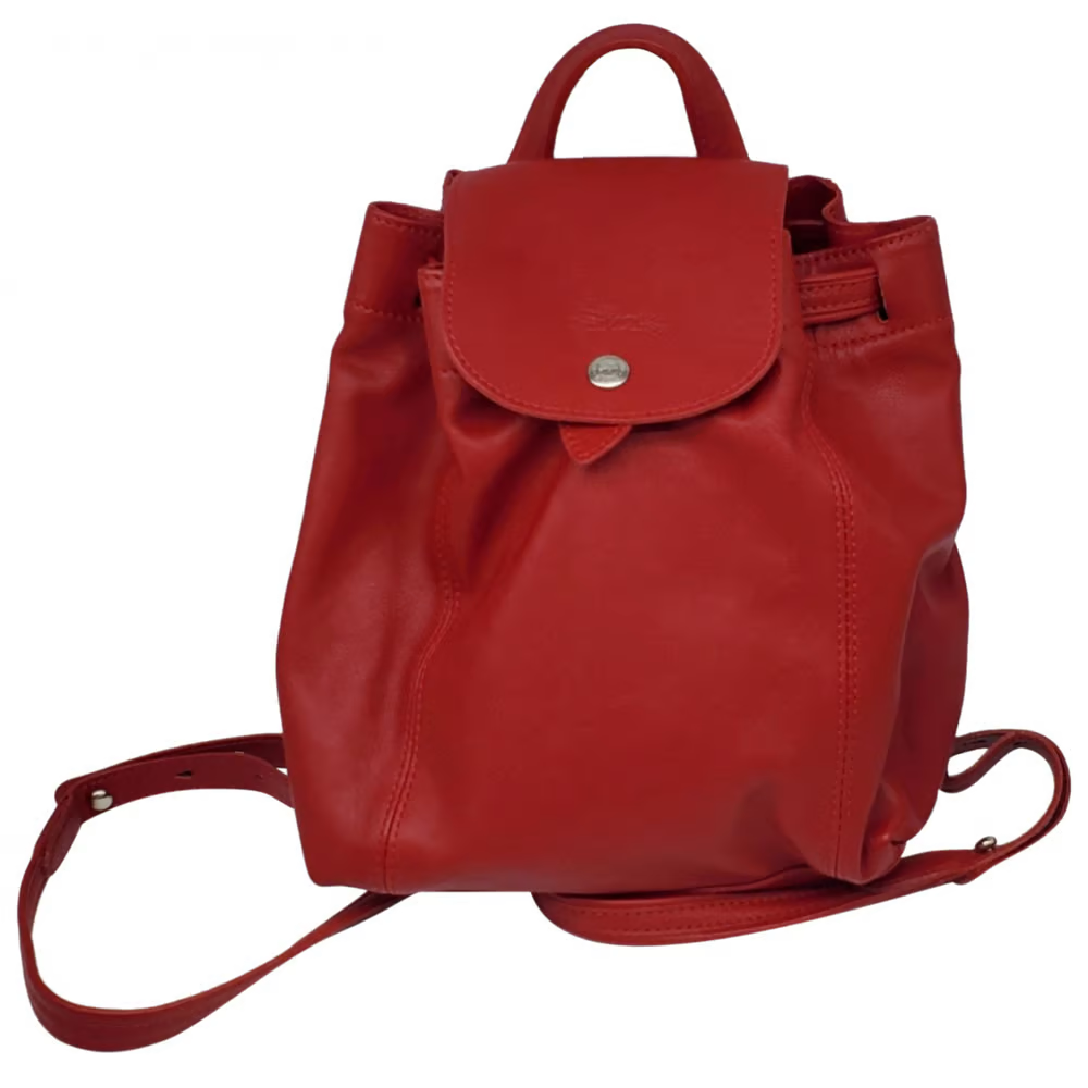 Longchamp Red Leather Le Pliage XS Backpack.$495 | eBay