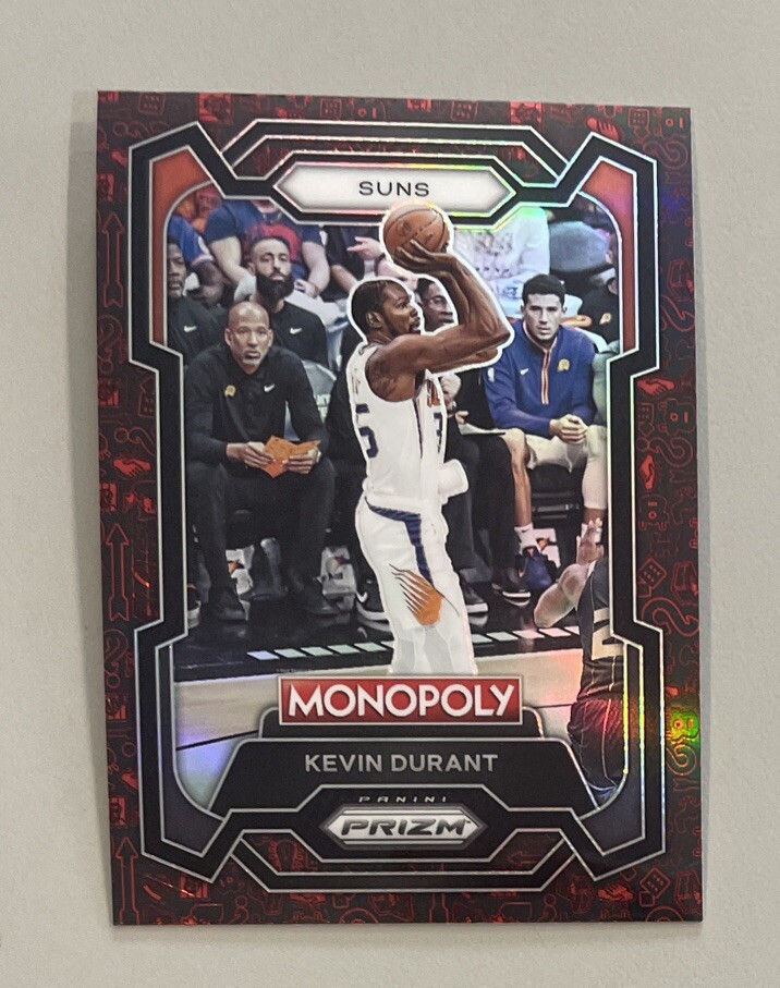 2023-24 Panini Prizm Monopoly - Kevin Durant - Red Pattern Icons Prizm #70 SSP