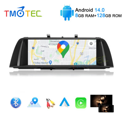 TMOTEC 10,25'' Autoradio 8+128GB Car Stereo 4G WIFI GPS Sat NAV für BMW F10 F11
