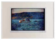 Quebec Rustic 262047 Whales, Petites Bergeronnes Watercolour Picture Frame