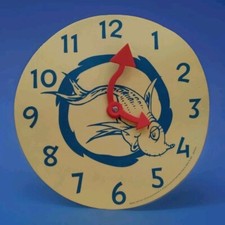 Dr. Seuss Fish 10  Foam Clock Learn To Tell Time Kids Educational Toy 2015 Used