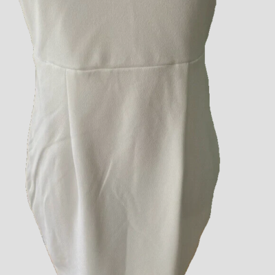 Express Women's White Dress Spaghetti Strap Front Slit sheath Sz bodycon