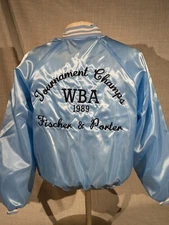 Vintage 1989 WBA Tournament Champs Fisher & Porter Varsity Jacket Adult Size L