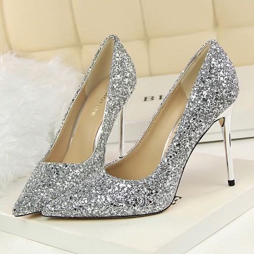 Women's Classic Stiletto Glitter Corset High Heel Party Club Wedding Pumps Shoes - Picture 56 of 73