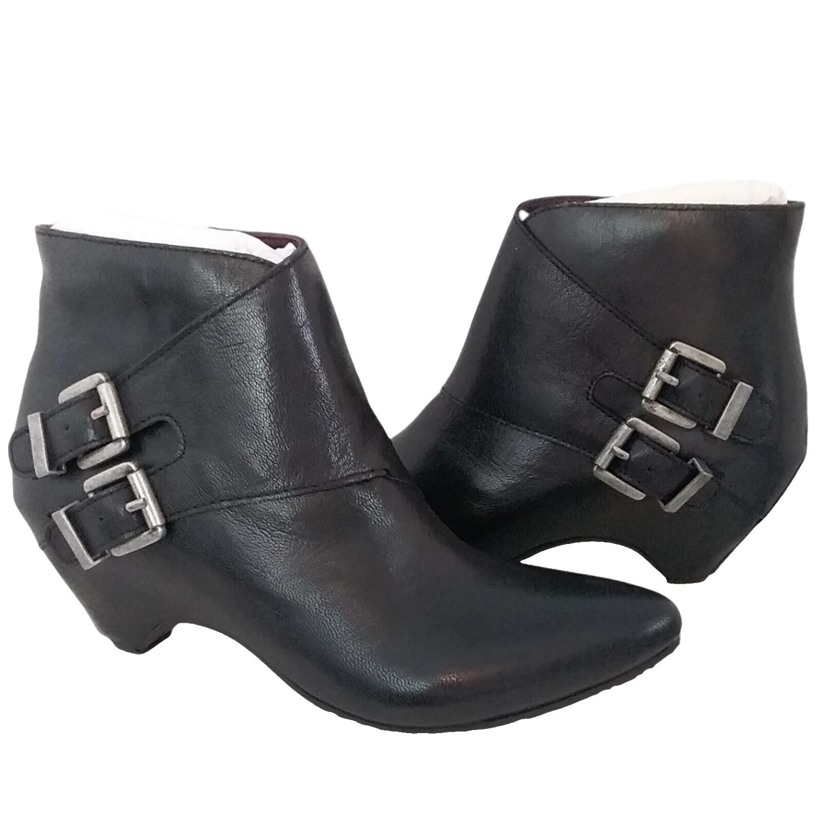 Sacha女式黑色皮靴