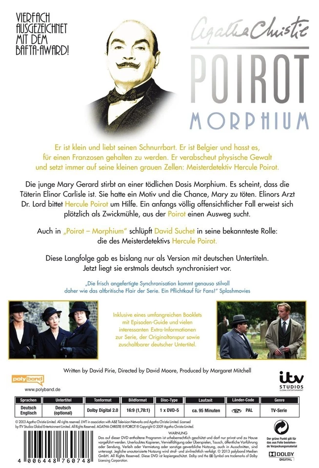 Agatha Christie's Hercule Poirot: Morphium (2003)[DVD/Neu/OVP] - Bild 2 von 2