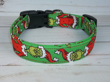 Christmas Grinch Green Terris Dog Collar cust...