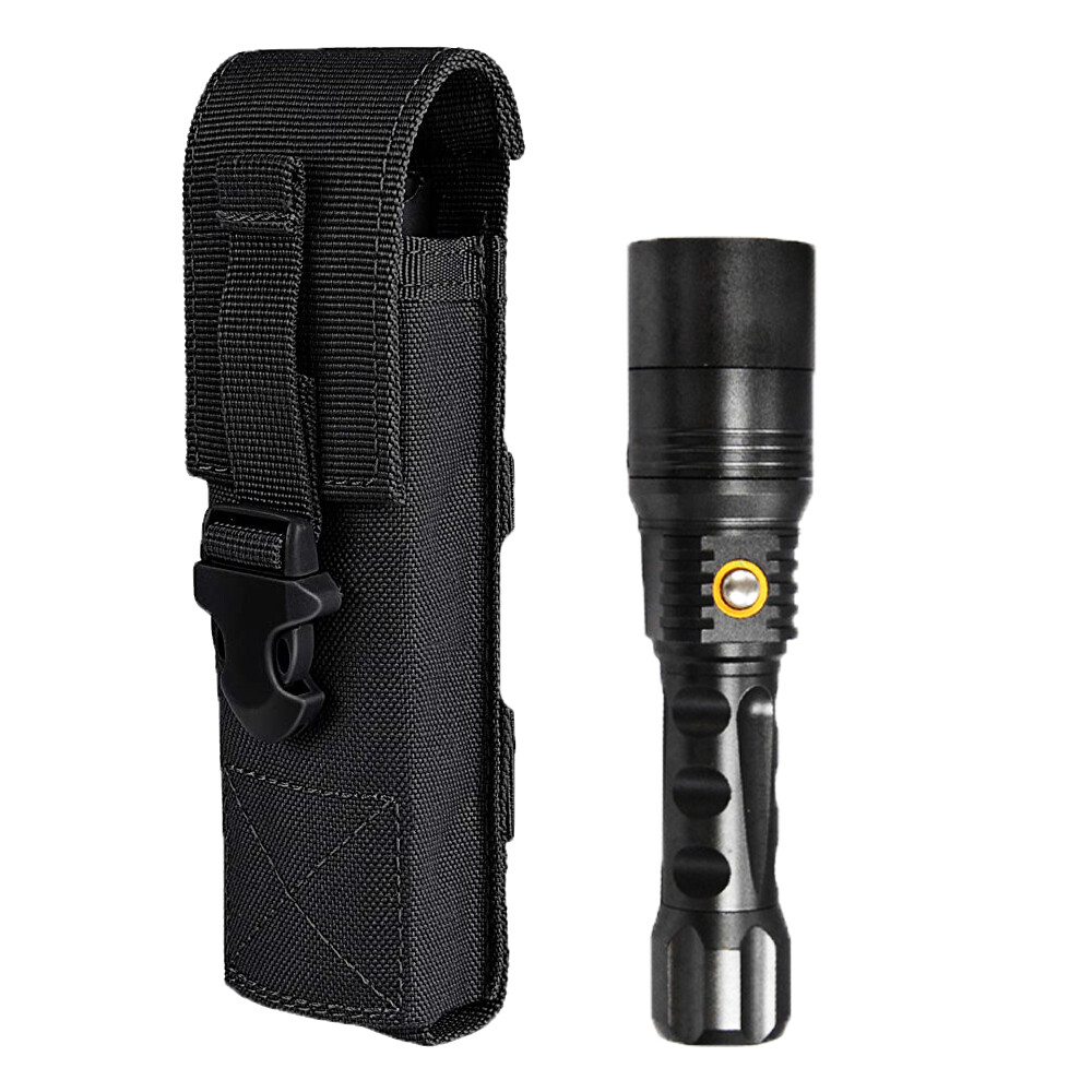 Tactical EDC Pouch Nylon Folding Knife Flashlight Sheath Camping ...