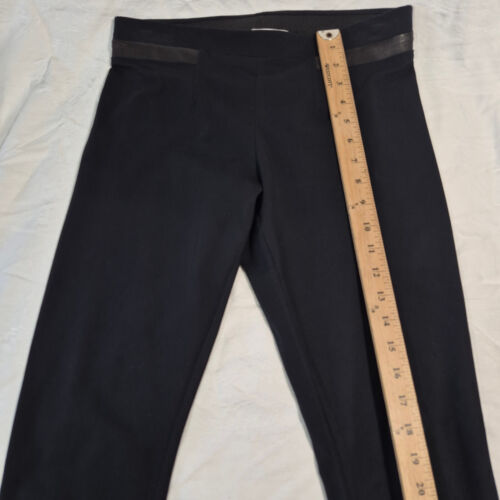 Helmut Lang Leggings Black with Leather Panels B06HW223 Medium TALL Excellent 30 - Picture 2 of 17