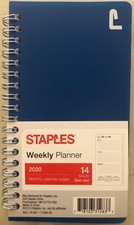 Staples 2020 Weekly Planner Notepad Blue 