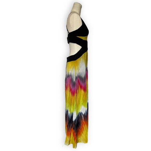 Maxi Vestido Guess by Marciano Seda Arco Iris Ombre Fluido Espalda Abierta - Imagen 3 de 6