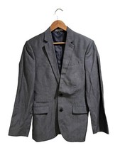 Express Photographer Blazer Sports Coat Jacket Fitted Dark Gray Men s SZ 36R EUC