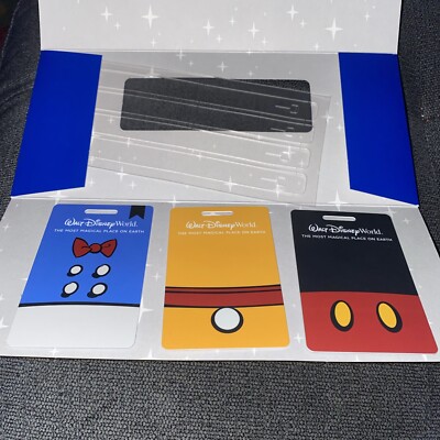 NEW Set of Walt Disney World Luggage Tags Mickey, Pluto, Donald