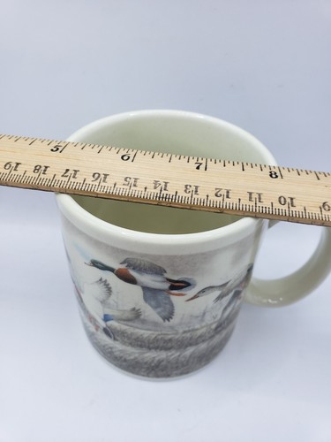 Vintage Otagiri Handpainted Signed Flying Mallard Ducks Coffee Cup Mug 16 oz - Picture 8 of 8