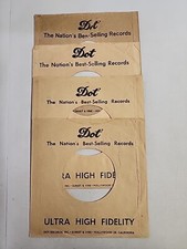 45 RPM 7" RECORD SLEEVES CO. SLEEVE 4 PACK SEE PHOTOS - Dot SLV184