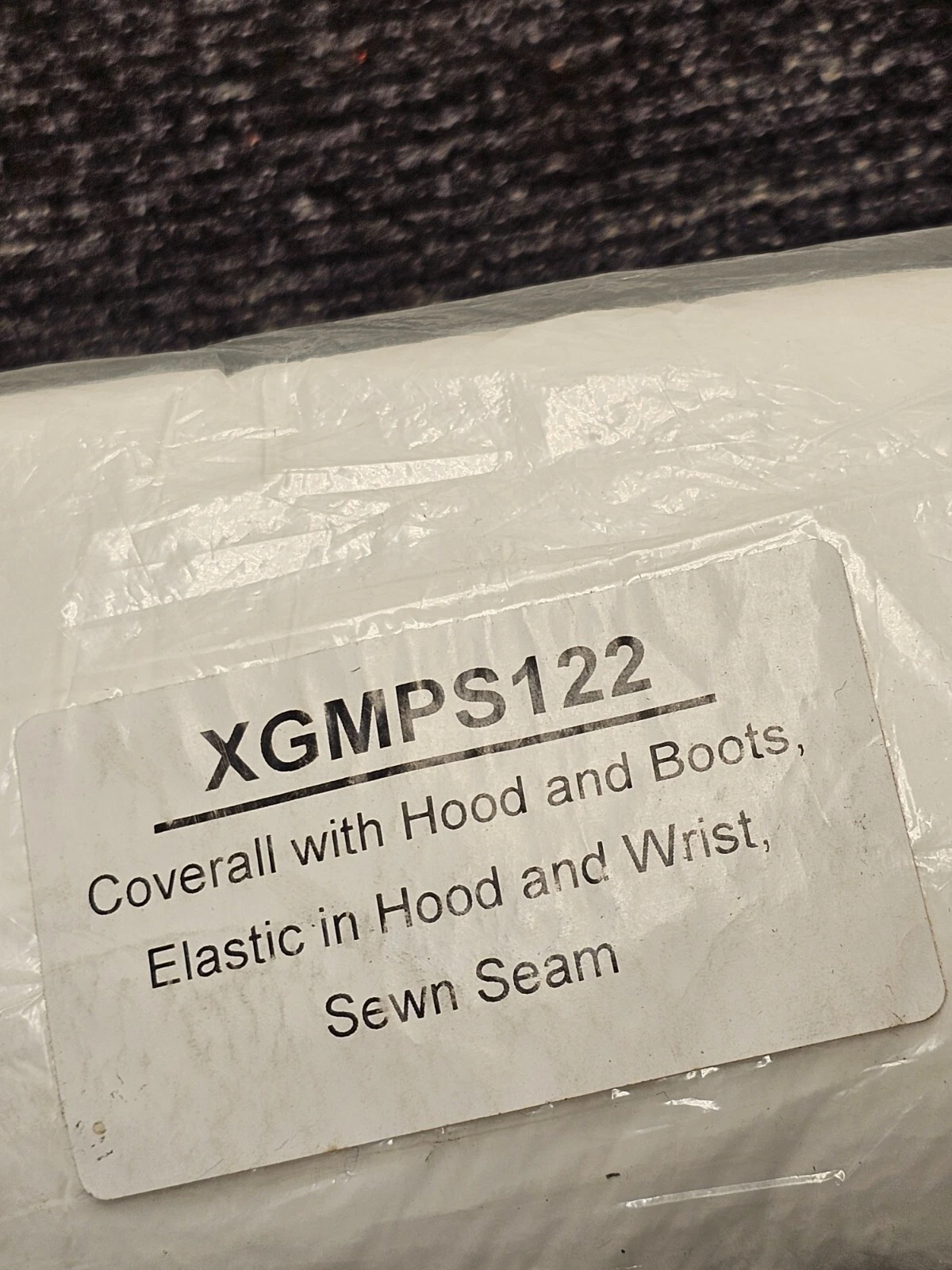 (QTY 3) Xposure Guard XGMPS122 MP L Size Collared Coveralls Hood Boots Sewn Seam - product detail image 4
