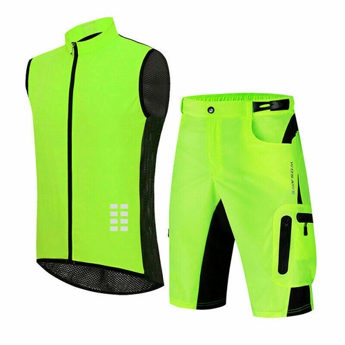 Gli Uomini Ciclismo imposta di nuovo COMPLETO Canotta Maglia Baggy  Pantaloncini da ciclista MTB Mountain Bike Vestiti | eBay