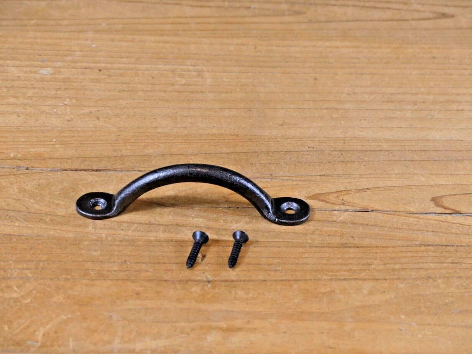 10 TIRADORES DE CUBO DE CAJÓN DE HIERRO 3 3/4" DE LARGO MANIJAS DE GABINETE COCINA BAÑO VENTANA PEQUEÑA Foto 4 de 4