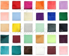 Colors Solid Pocket Square Hankie Handkerchief Wedding Formal Prom 10" x 10"