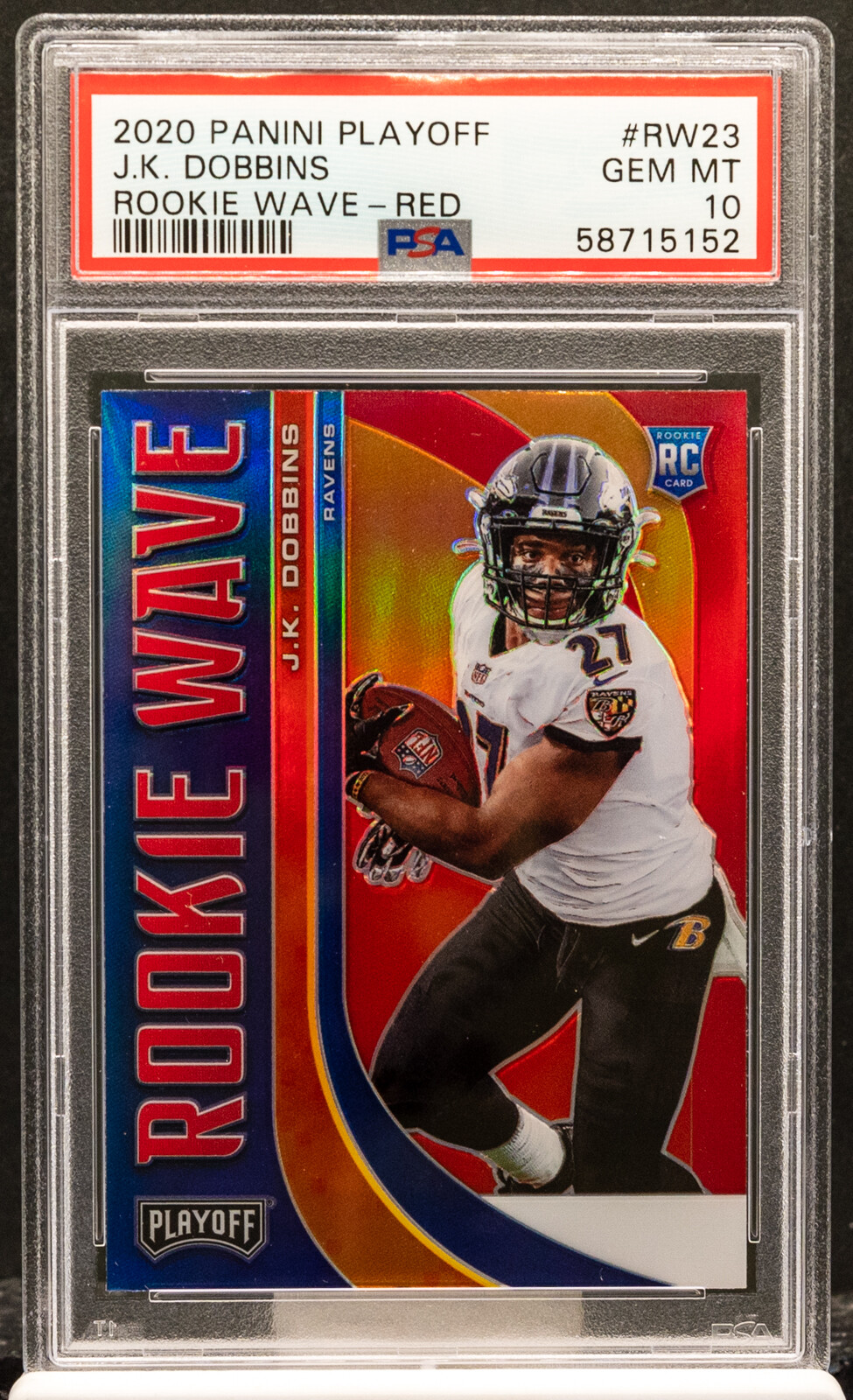 JK Dobbins Panini Playoff Rookie Wave #RW23 Red