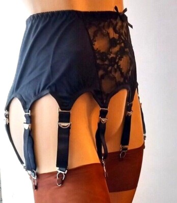 Porte-jarretelles Noir Taille Haute – 6 Attaches – Femme – Taille 36/38 – Neuf Avec étiquettes
