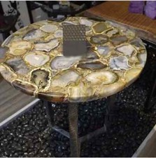 Tavolino da pranzo e caffè in pietra preziosa agata casuale corridoio centrotavola decorativo