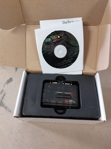 StarTech SV211KUSB 2-Port USB KVM Switch Kit w/ Audio and Cables New - Afbeelding 2 van 3