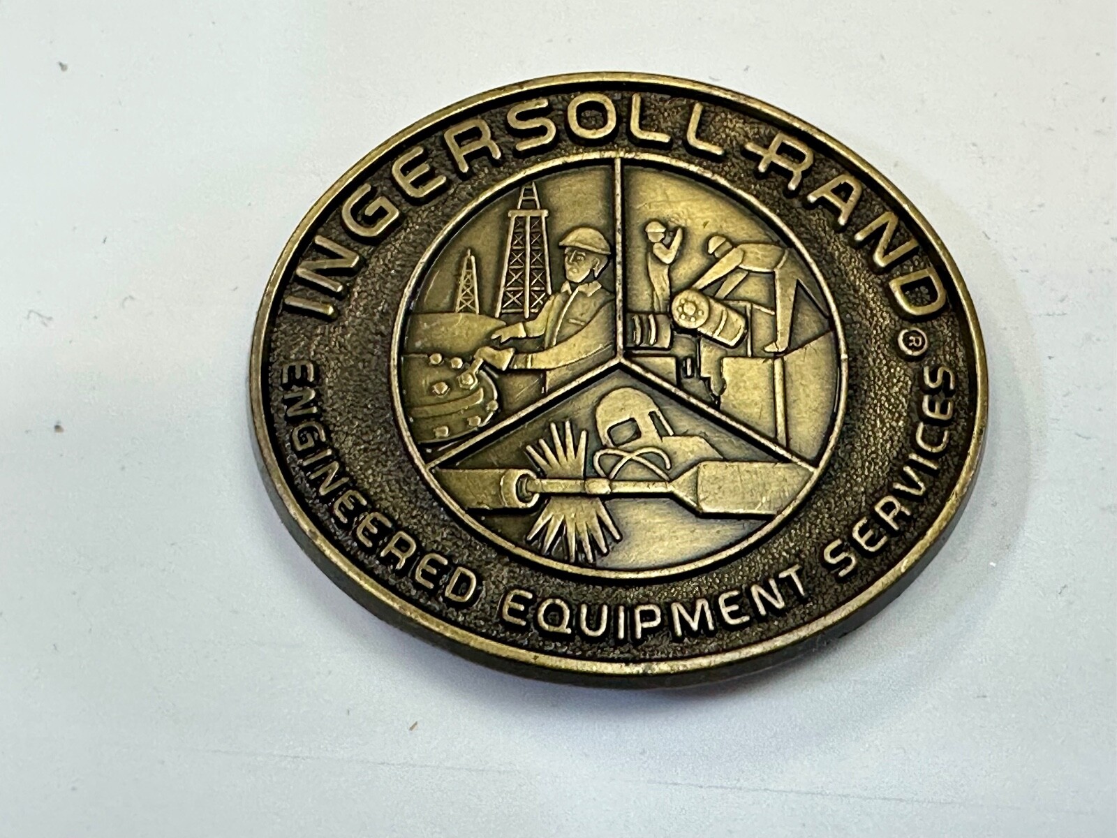 Cool NOS Vintage Ingersoll Rand Tool Company Mining Watch Fob (enchère #2