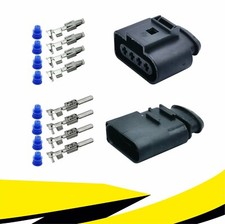 Buchse + Stecker 4-polig Reparatursatz 1J0973724 1J0973824 f&uuml;r VW AUDI JPT Crimp